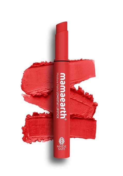 Mamaearth Moisture Matte Longstay Lipstick Melon Red 06