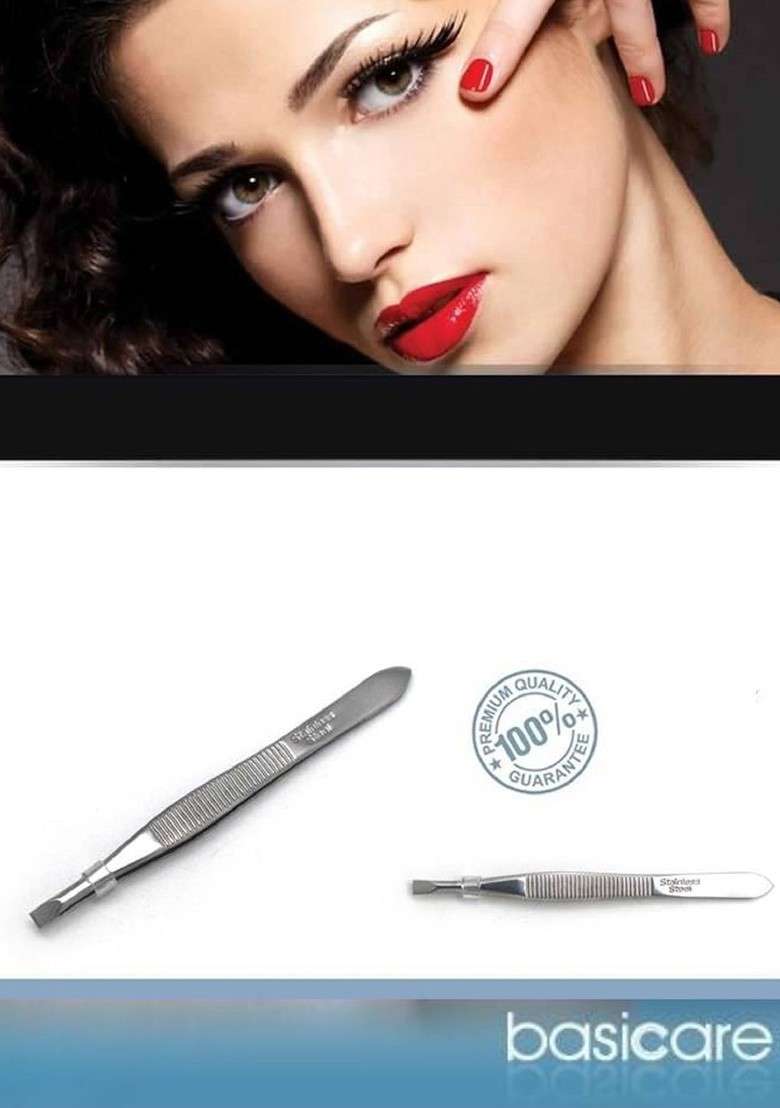 Basicare Set Of 2 False Eyelashes With Hair Remover Tweezer - Indya
