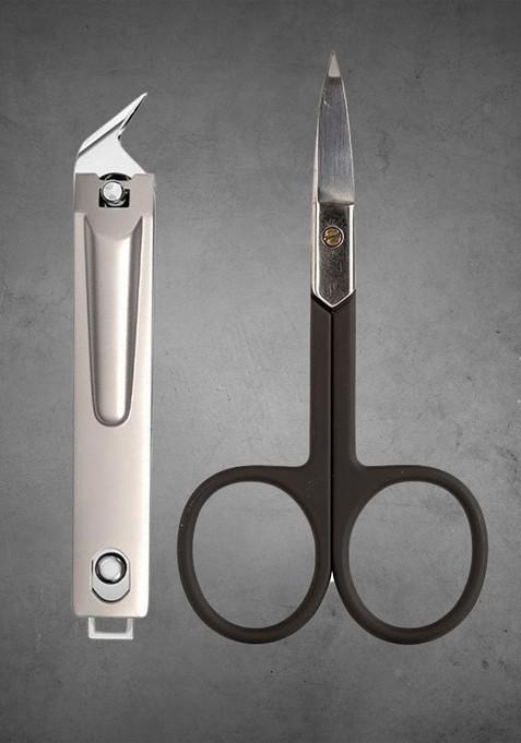Basicare Rubber Grip Handle Nail Scissors With Precision Blades Clipper