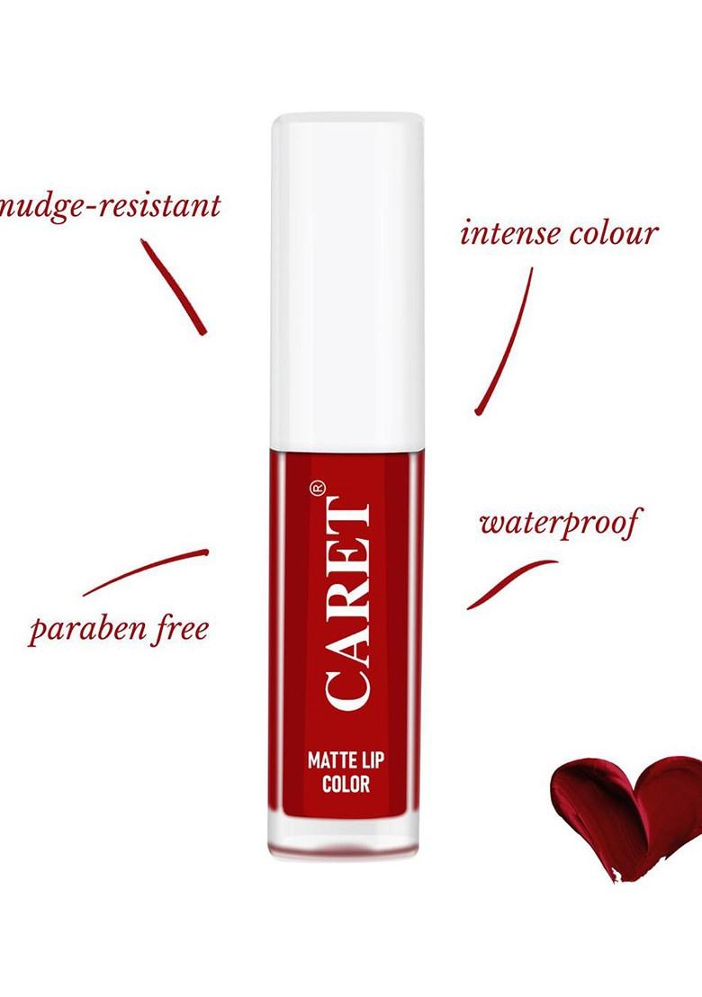 Caret Organic Non Transfer Smudge Proof Matte Lip Color 2 Ml Red 03