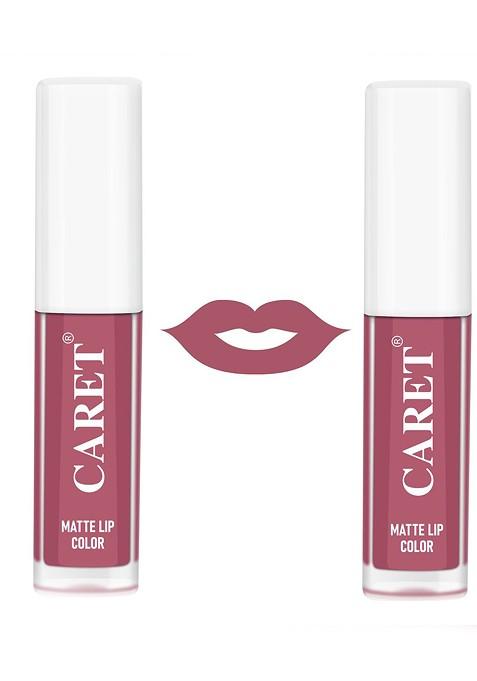 Caret Organic Set Of 2 Super Pigmented Liquid Matte Lipsticks 4 Ml Nude