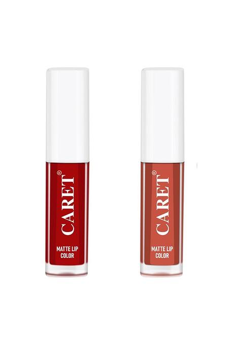 Caret Organic Set Of 2 Super Pigmented Liquid Matte Lipsticks 4 Ml Each 3 6