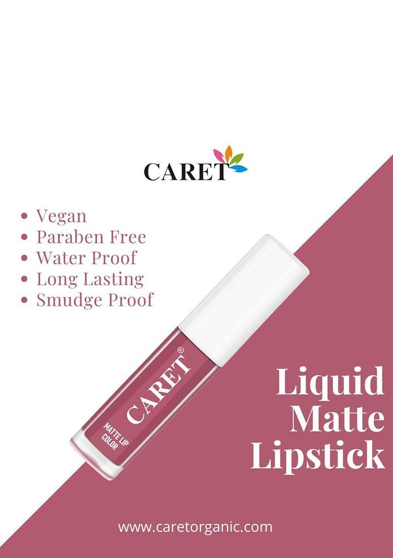 Caret Organic Set Of 2 Super Pigmented Liquid Matte Lipsticks 4 Ml Nude