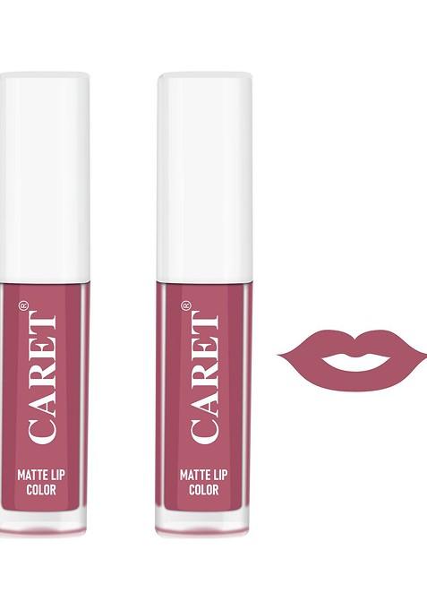Caret Organic Set Of 2 Super Pigmented Liquid Matte Lipsticks 4 Ml Nude