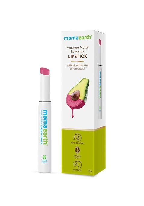 Mamaearth Moisture Matte 12Hr Longstay Lipstick With Avocado Vitamin E Pink Lemonade