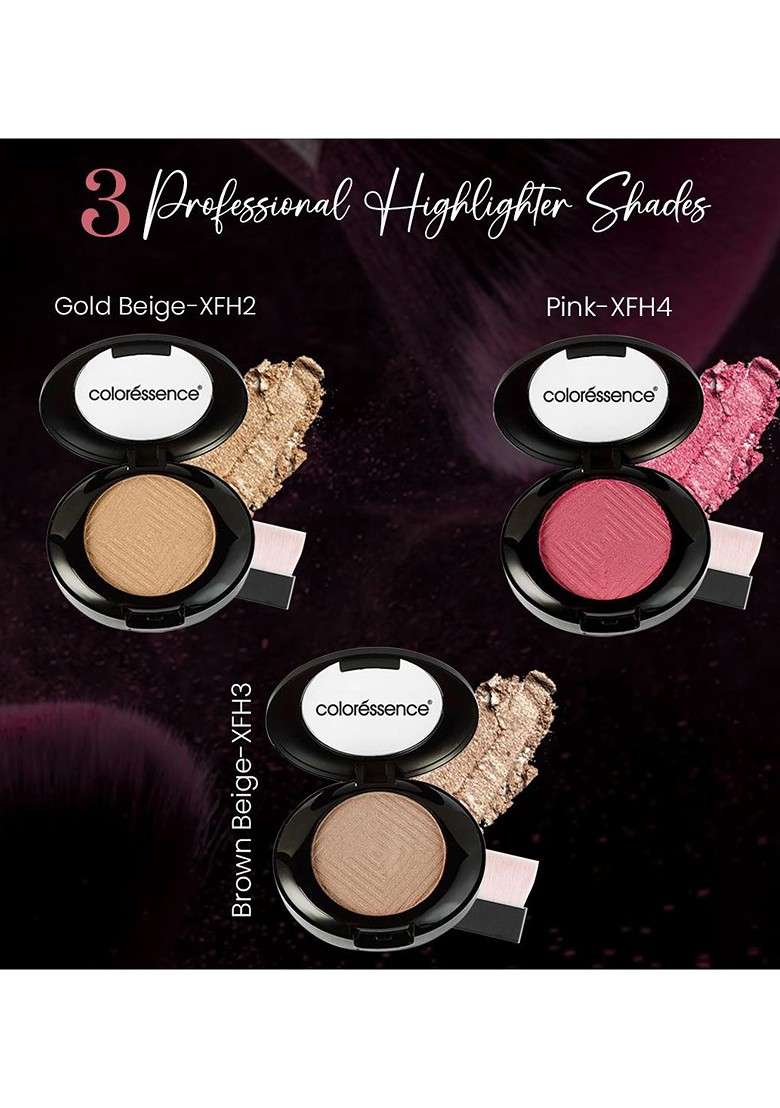 Coloressence Xtreme Face Highlighter Brown Beige Xfh3 - Indya