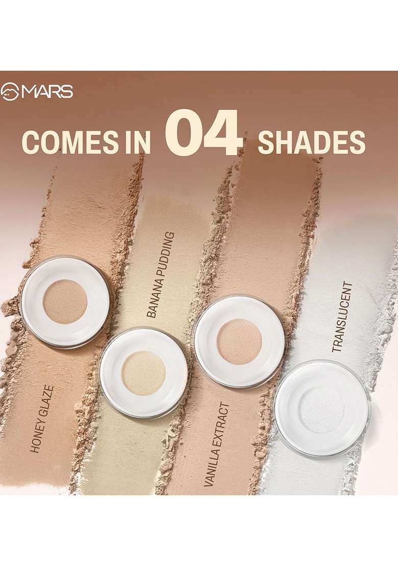 Mars Born To Bake Setting Powder With Oil Control Matte Finish 8G Translucent - Indya