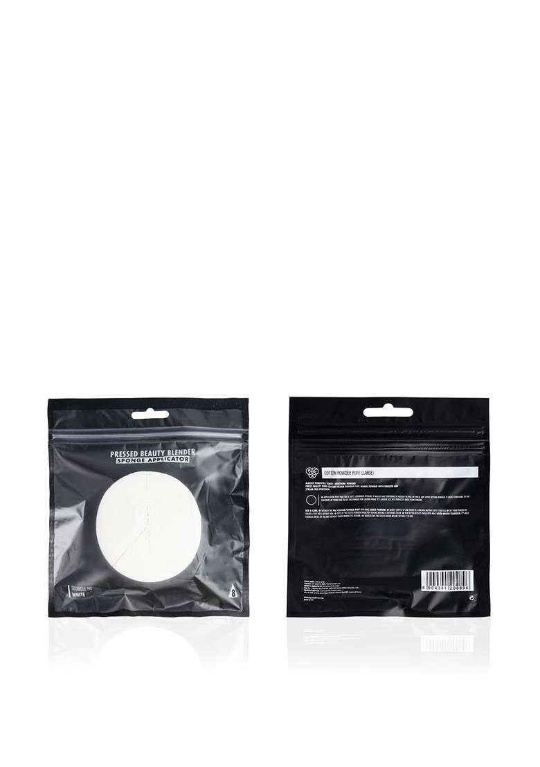 Pac 8Pcs Triangle Pie Pressed Makeup Sponge White - Indya
