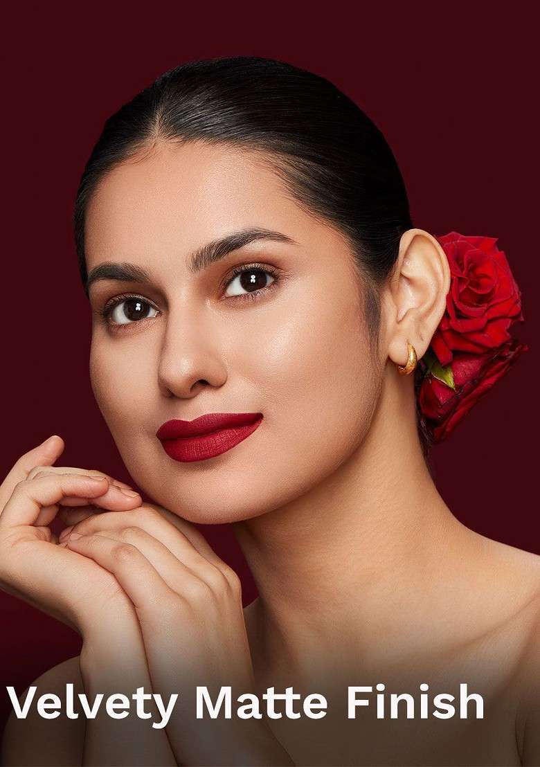 Pilgrim Matte Bullet Intense Colour Transferproof Smudgeproof Lipstick Ruby Revolt 25 - Indya