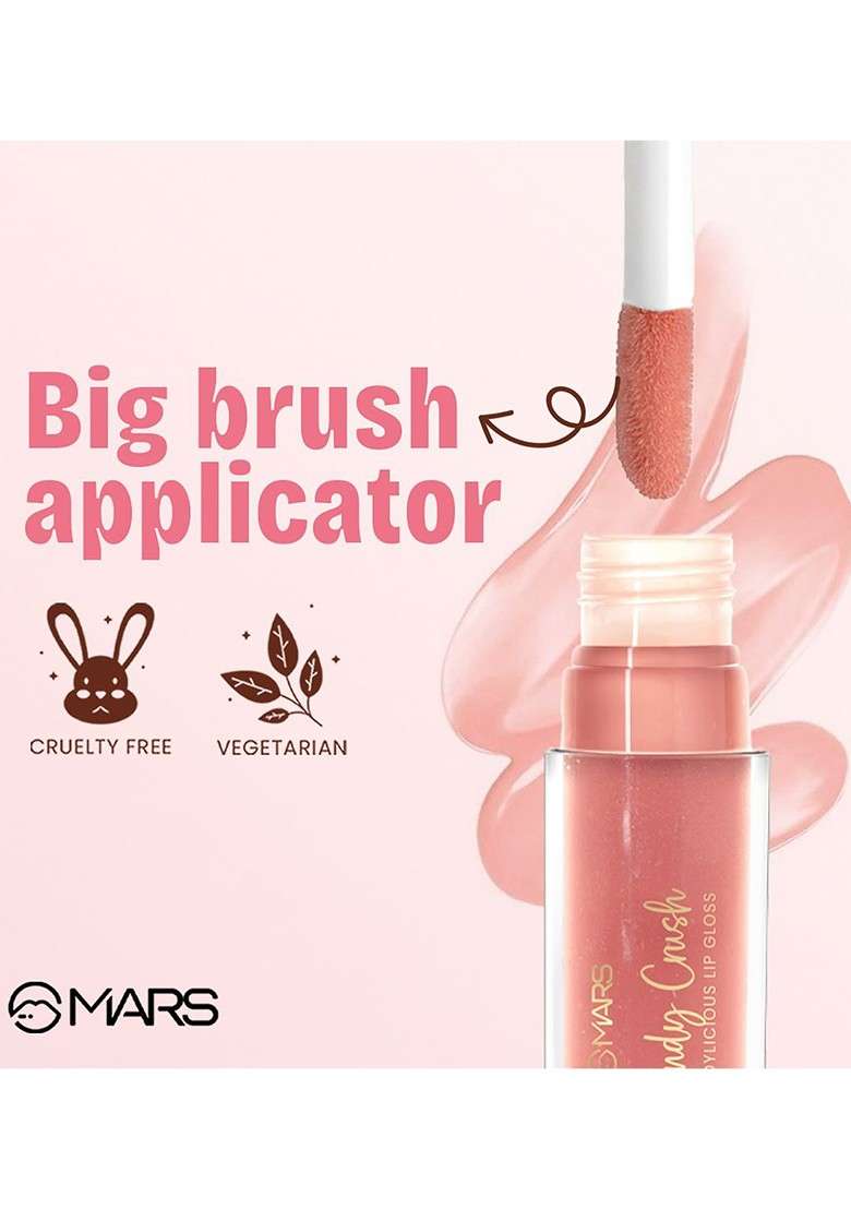 Mars Candylicious Non Sticky Tinted Lip Gloss 4Ml Candy Crush 01 - Indya