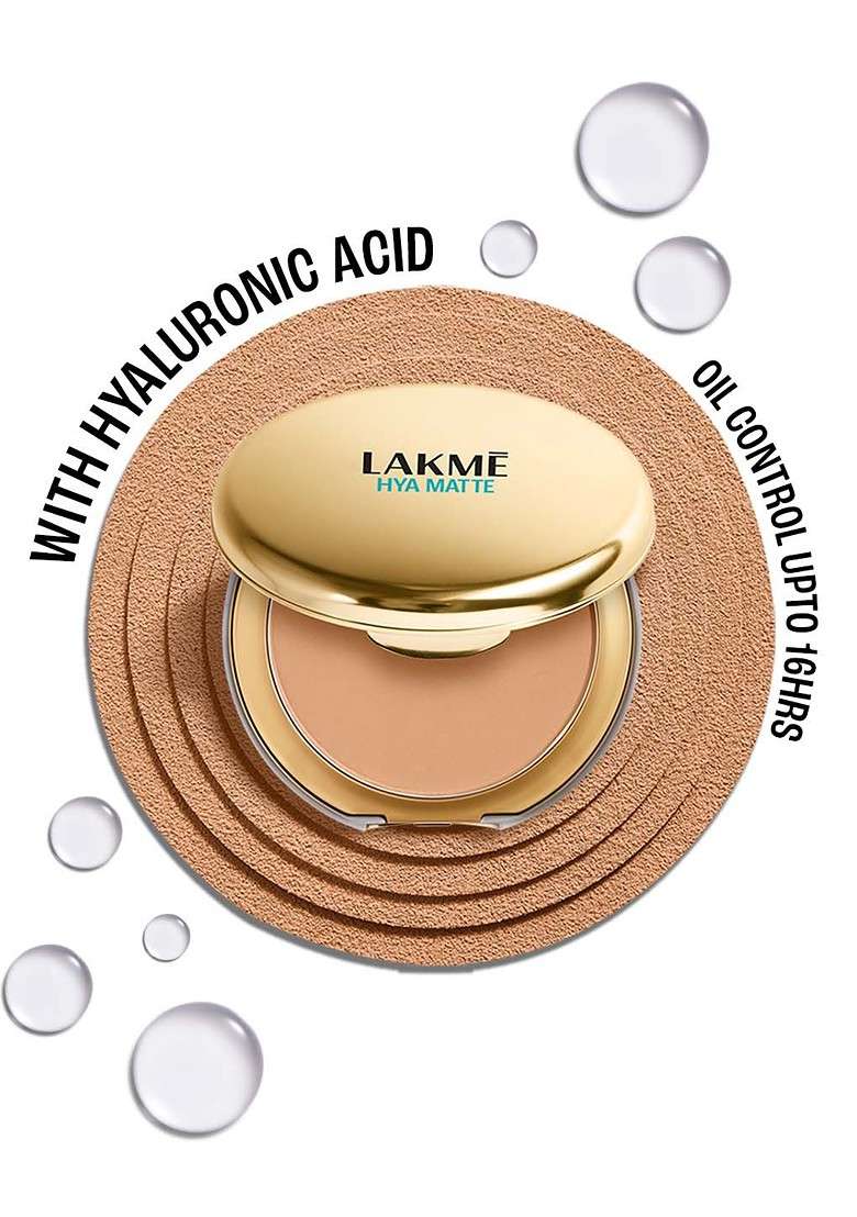 Lakme 9To5 Hya Matte Pressed Powder With Hyaluronic Acid 16Hr Oil Control 9G Cinnamon - Indya
