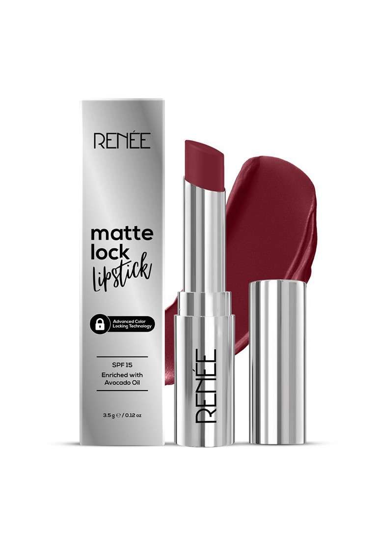 Renee Matte Lock Avocado Oil Spf 15 Lipstick With Beta Carotene Vitamin E 3 5G Folk - Indya