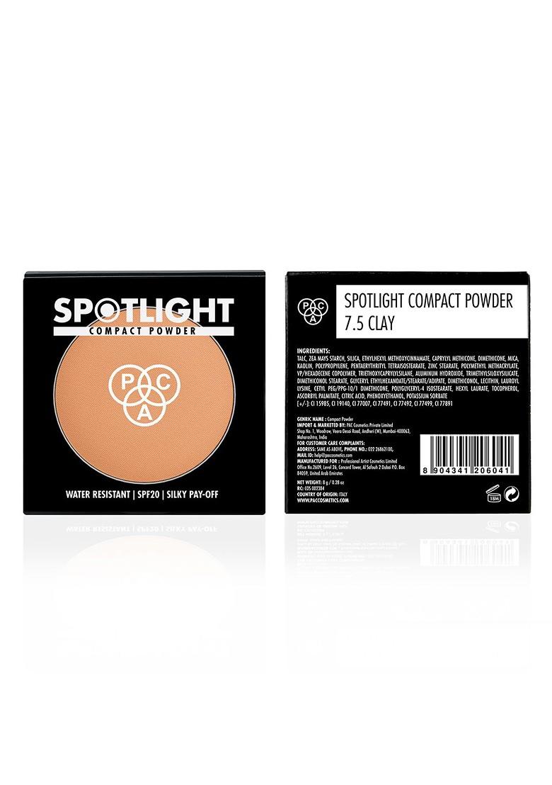 Pac Water Resistant Spf 20 Spotlight Compact Powder 8G Clay 7 5
