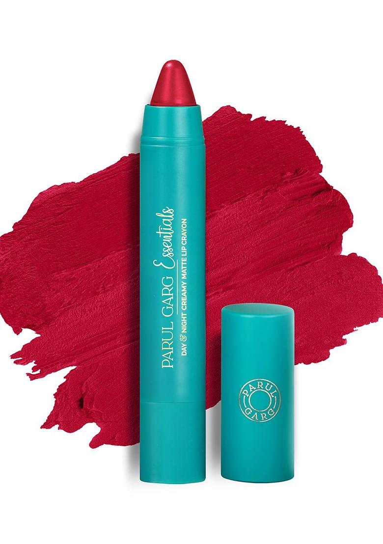 Parul Garg Creamy Matte Lip Crayon Rich Pigment Show Stopper Classic Ruby Red
