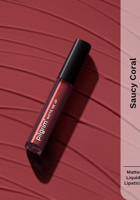 Pilgrim Matte Me Up Long Lasting Liquid Lipstick 9G Saucy Coral 09