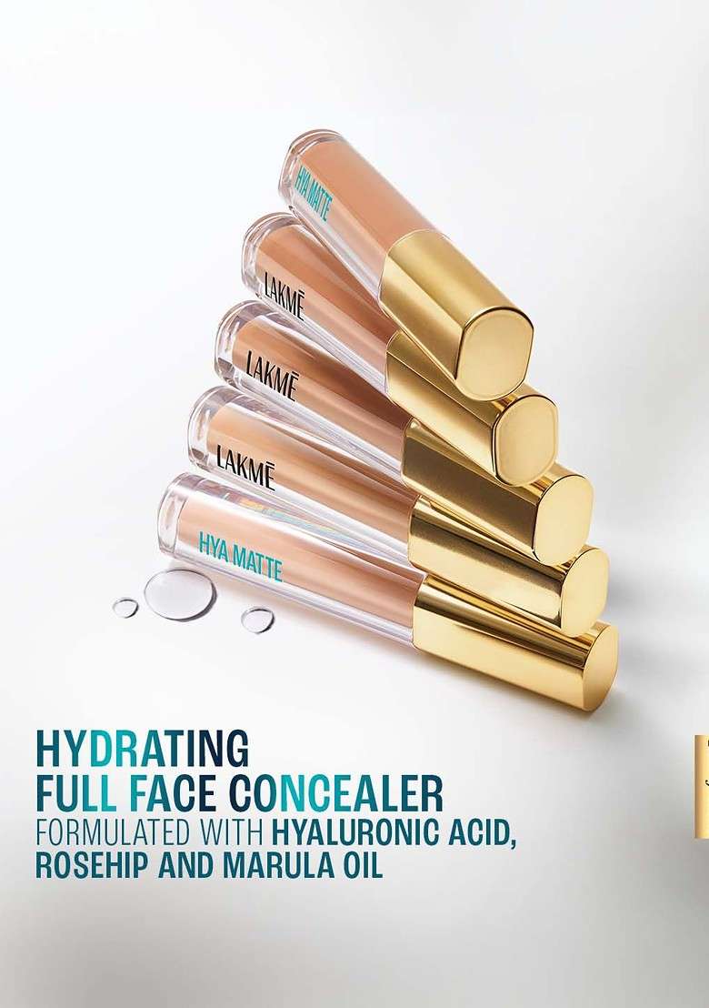 Lakme 9To5 Hya Matte Liquid Concealer With Hyaluronic Acid Rosehip Oil 2Ml Beige - Indya