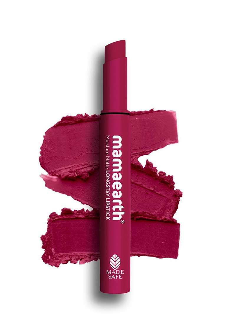 Mamaearth Moisture Matte 12Hr Longstay Lipstick With Avocado Berrylicious Magenta 12 - Indya