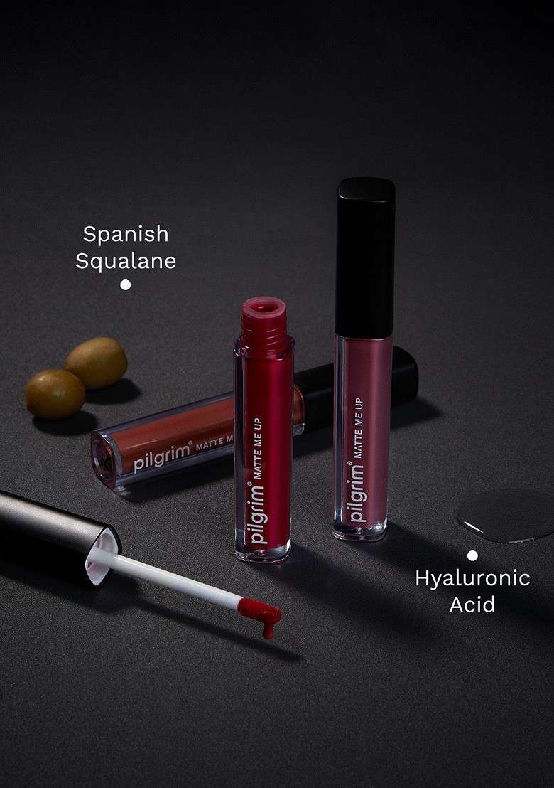 Pilgrim Matte Me Up Liquid Long Lasting Non Drying Lipstick 3 Ml Ruby Fling 19 - Indya