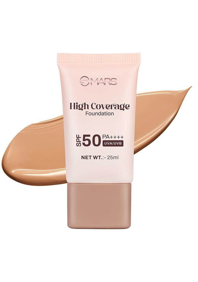 Mars High Coverage Spf50 Pa Liquid Foundation 25Ml Deep Tan 08