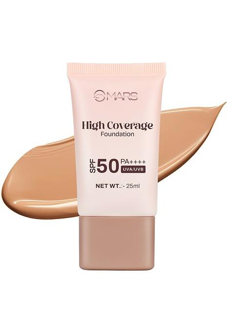 Mars High Coverage Spf50 Pa Liquid Foundation 25Ml Deep Tan 08