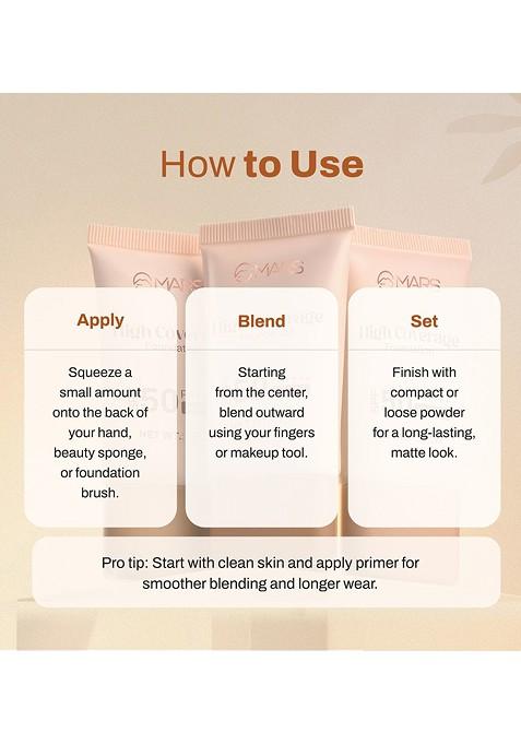 Mars High Coverage Spf50 Pa Liquid Foundation 25Ml Deep Tan 08