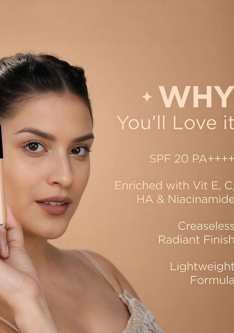 Bella Vita Organic Hydmatte Fx Magic Concealer With Spf 20 Pa 6 G Cool Vanilla - Indya