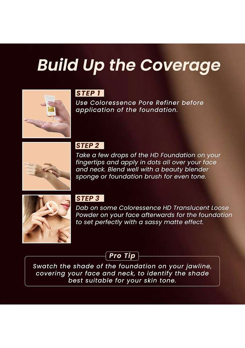 Coloressence High Definition Liquid Foundation 30G Steamy Mocha 2 - Indya