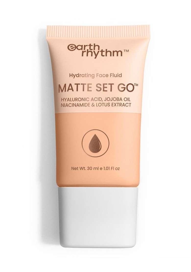 Earth Rhythm Matte Set Go Hydrating Face Fluid Spf 30 Foundation 30Ml Sand Land - Indya