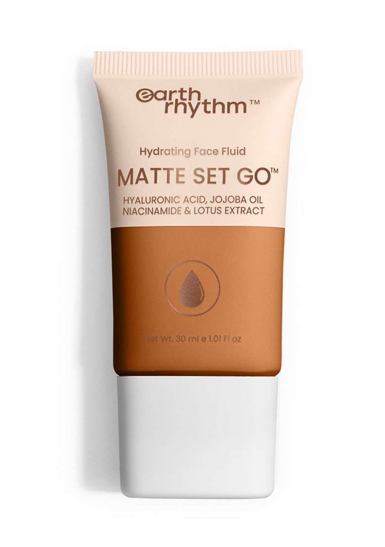 Earth Rhythm Matte Set Go Hydrating Face Fluid Spf 30 Foundation 30Ml Down Town - Indya