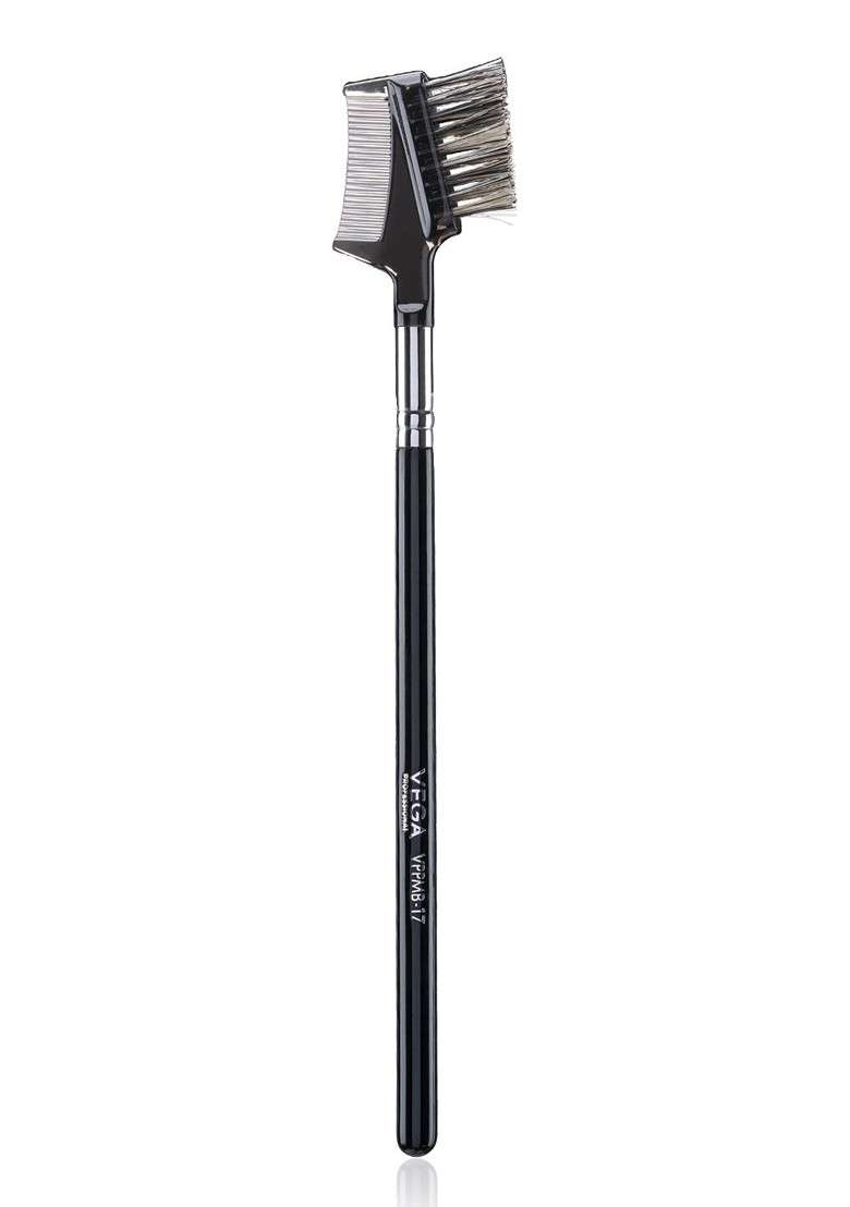 Vega Professional Vppmb 17 Soft Bristles Lash Brow Grooming Brush Black - Indya