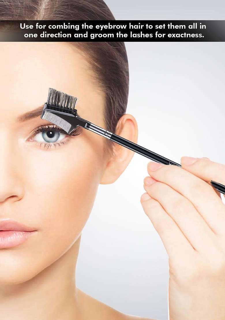 Vega Professional Vppmb 17 Soft Bristles Lash Brow Grooming Brush Black - Indya