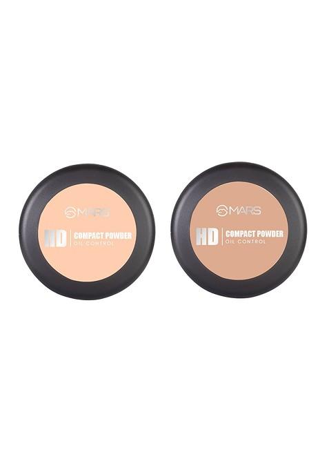 Mars Set Of 2 Ultra Fine Matte Hd Oil Control Compact Powdes 8 Gm Cocoa 06 Brown Sugar 04