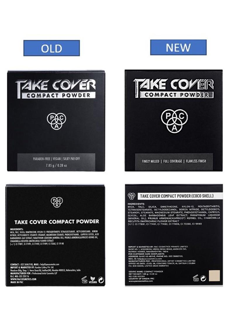 Pac Take Cover Matte Full Coverage Compact Powder Coco Shell 08