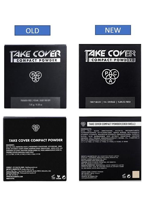 Pac Take Cover Matte Full Coverage Compact Powder Coco Shell 08