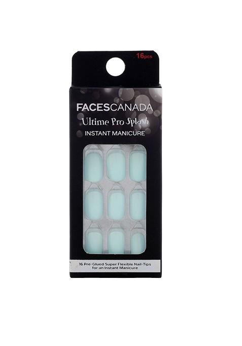 Faces Canada Ultime Pro Splash Instant Manicure Press On Nail Extensions 16Pcs Minty