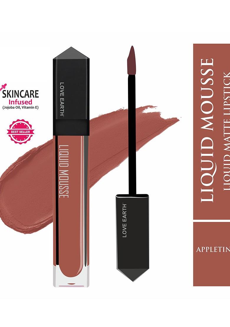 Love Earth Liquid Mousse Matte Long Lasting Lipstick 6Ml Appletini 123