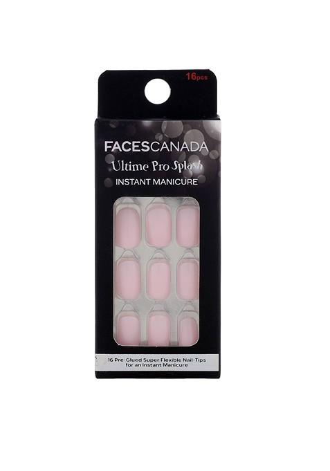Faces Canada Ultime Pro Splash Instant Manicure Press On Nail Extensions 16Pcs Bubblegum