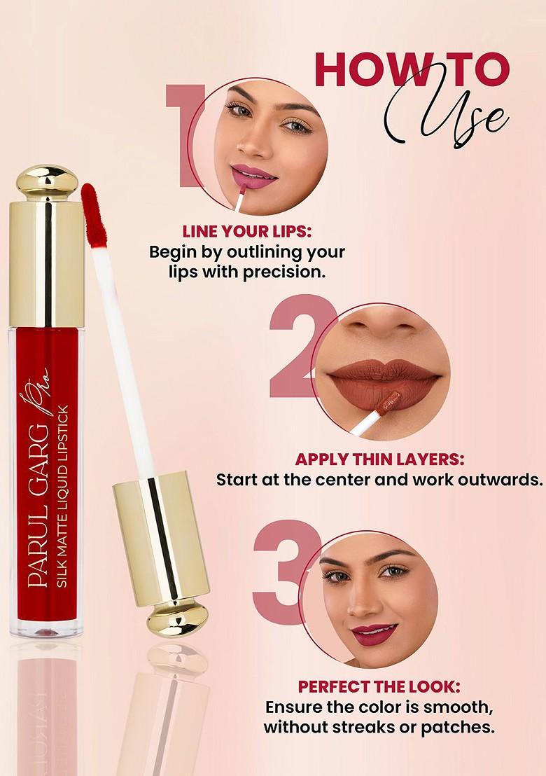 Parul Garg Smudge Proof Matte Lipstick With Shea Butter Vitamin E Zinnia Light Pink 3Ml