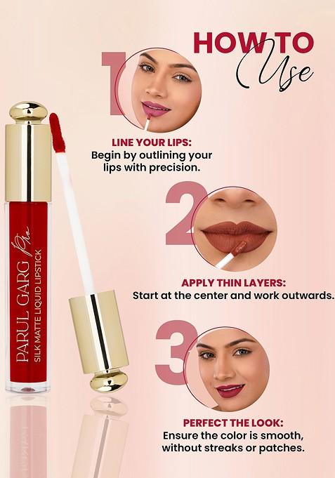 Parul Garg Smudge Proof Matte Lipstick With Shea Butter Vitamin E Zinnia Light Pink 3Ml