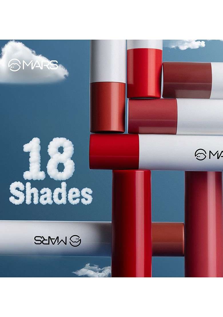 Mars Cloud Kiss Soft Matte Longlasting Lip Crayon With Corn Rice Starch Blush 03 - Indya