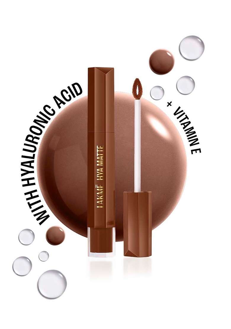 Lakme 9To5 Hya Matte Liquid Lipstick With Hyluronic Acid Vit E 5 3Ml Coffee Break H04 - Indya