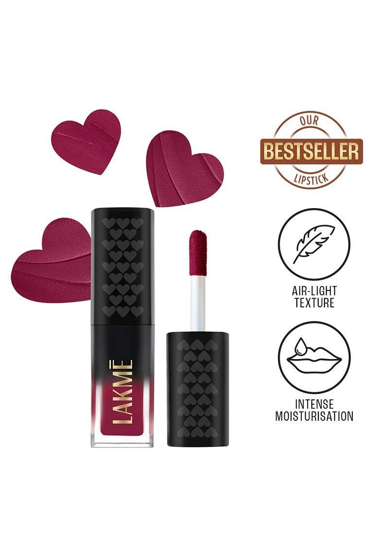 Lakme Xtraordin Airy Lip Mousse Mini With Velvet Matte Finish 1 8G Mauve Mischief - Indya