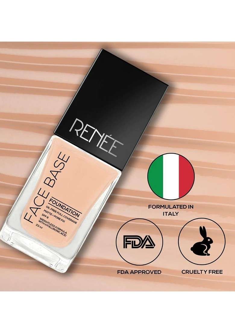 Renee Face Base Liquid Foundation Cappuccino 23Ml - Indya