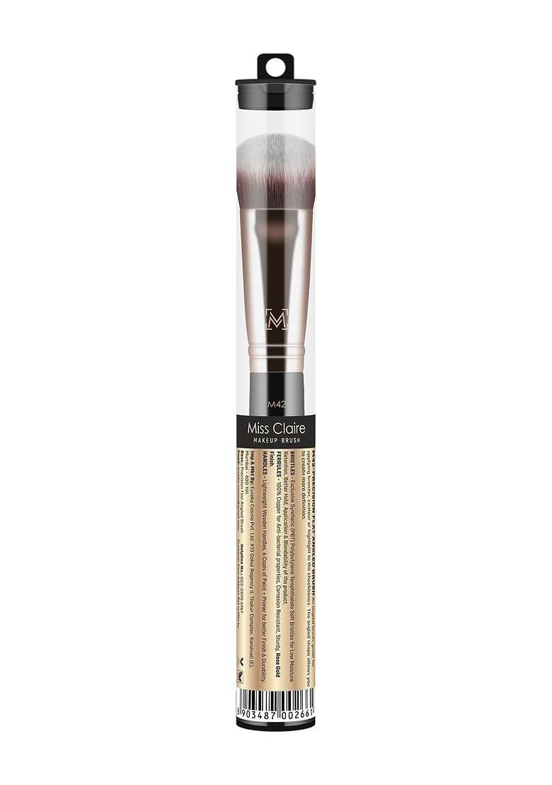 Miss Claire Precision Flat Angled Brush M42 Black Rose Gold Toned - Indya
