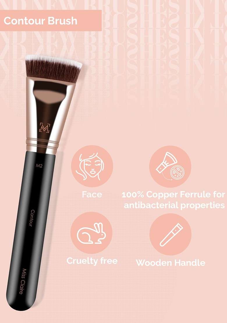 Miss Claire Contour Brush M2 Black Rose Gold Toned - Indya