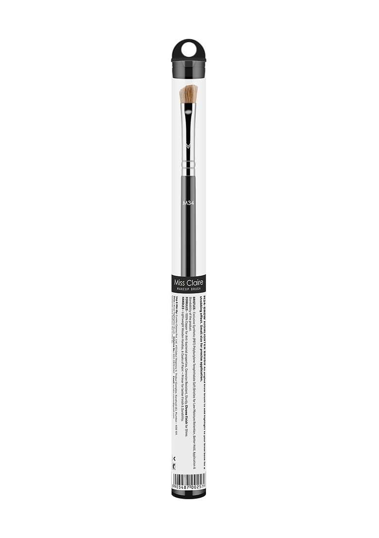 Miss Claire M34 Brow Highlighter Brush Silver Toned Black - Indya
