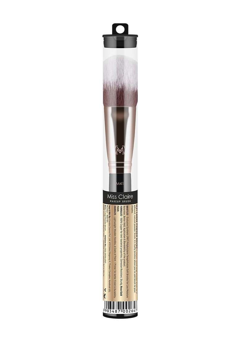 Miss Claire Large Powder Brush M41 Black Rose Gold Toned - Indya