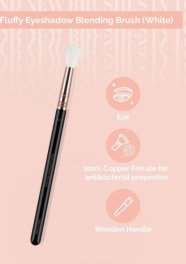 Miss Claire Fluffy Eyeshadow Blending Brush M11 Black Rose Gold Toned - Indya