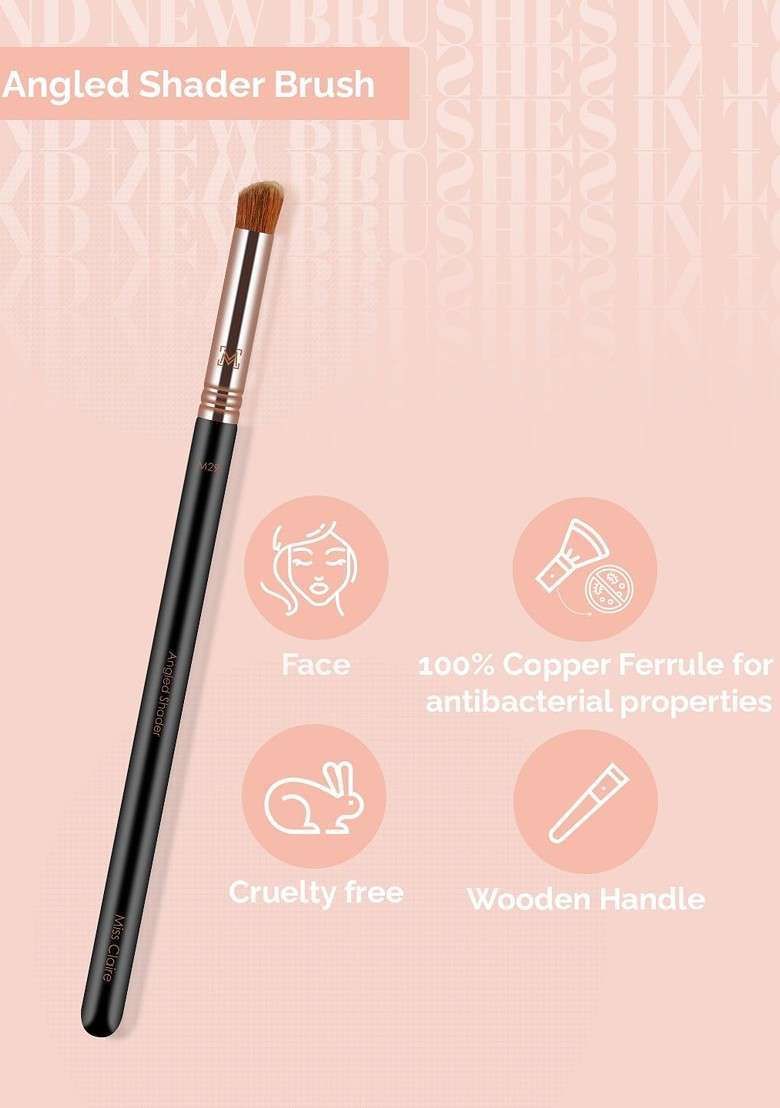 Miss Claire Angled Shader Brush M29 Black Rose Gold Toned - Indya
