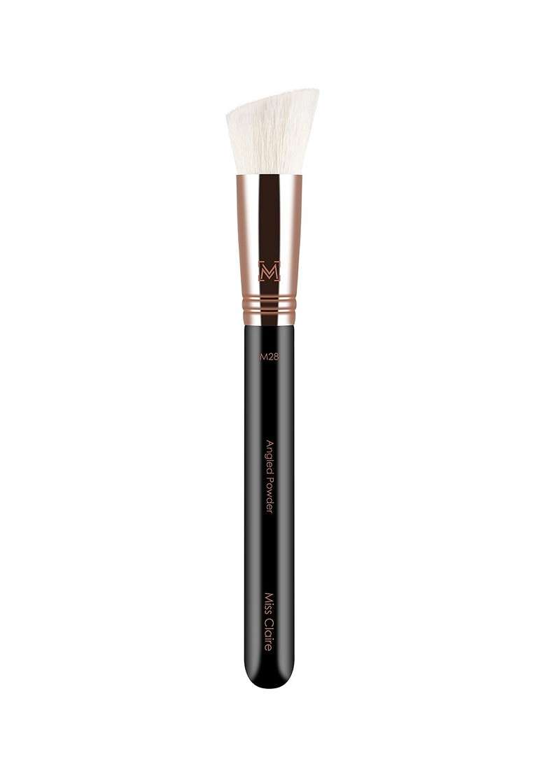 Miss Claire M28 Angled Powder Brush Rose Gold Toned Black - Indya